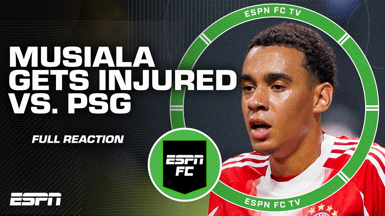 FULL REACTION: Jamal Musiala suffers broken fibula in Bayern Munich's 2-0 loss to PSG | ESPN FC
