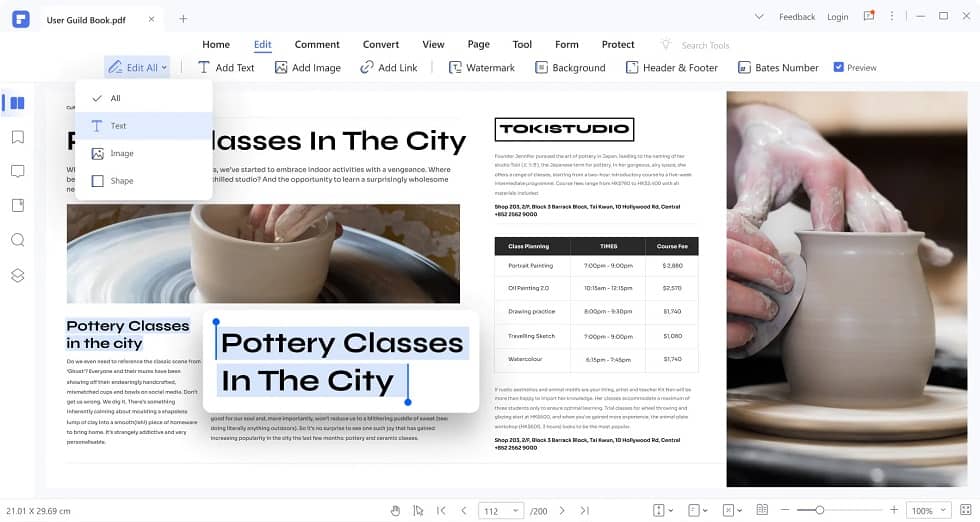 برنامج Wondershare PDFelementمحرر شامل لتحويل الصور إلى PDF