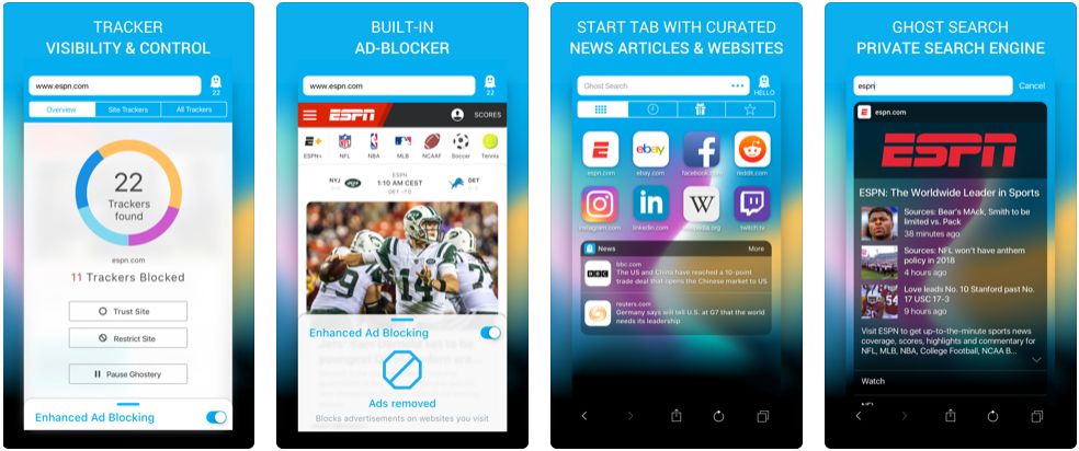 متصفح Ghostery – من أفضل المتصفحات للأيفون للخصوصية والتصفح الخفيف بدون إعلانات