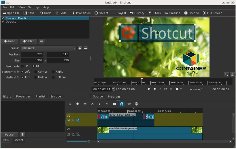 برنامج Shotcut بين أفضل برامج المونتاج المجانية بدون علامة مائية لعام 2025