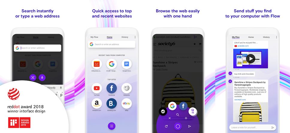 متصفح Opera – أفضل متصفح للأندرويد لتحميل الفيديوهات