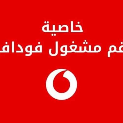 خاصية الرقم مشغول في فودافون وكيفية تفعيلها بسهولة – كاستمر